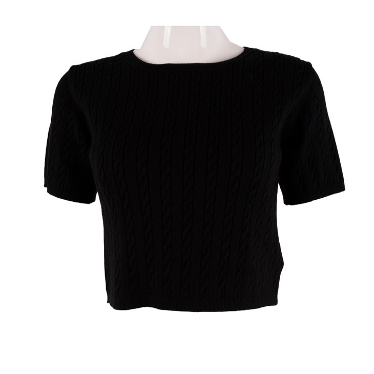 Women Cable Knit Crewneck Pullover